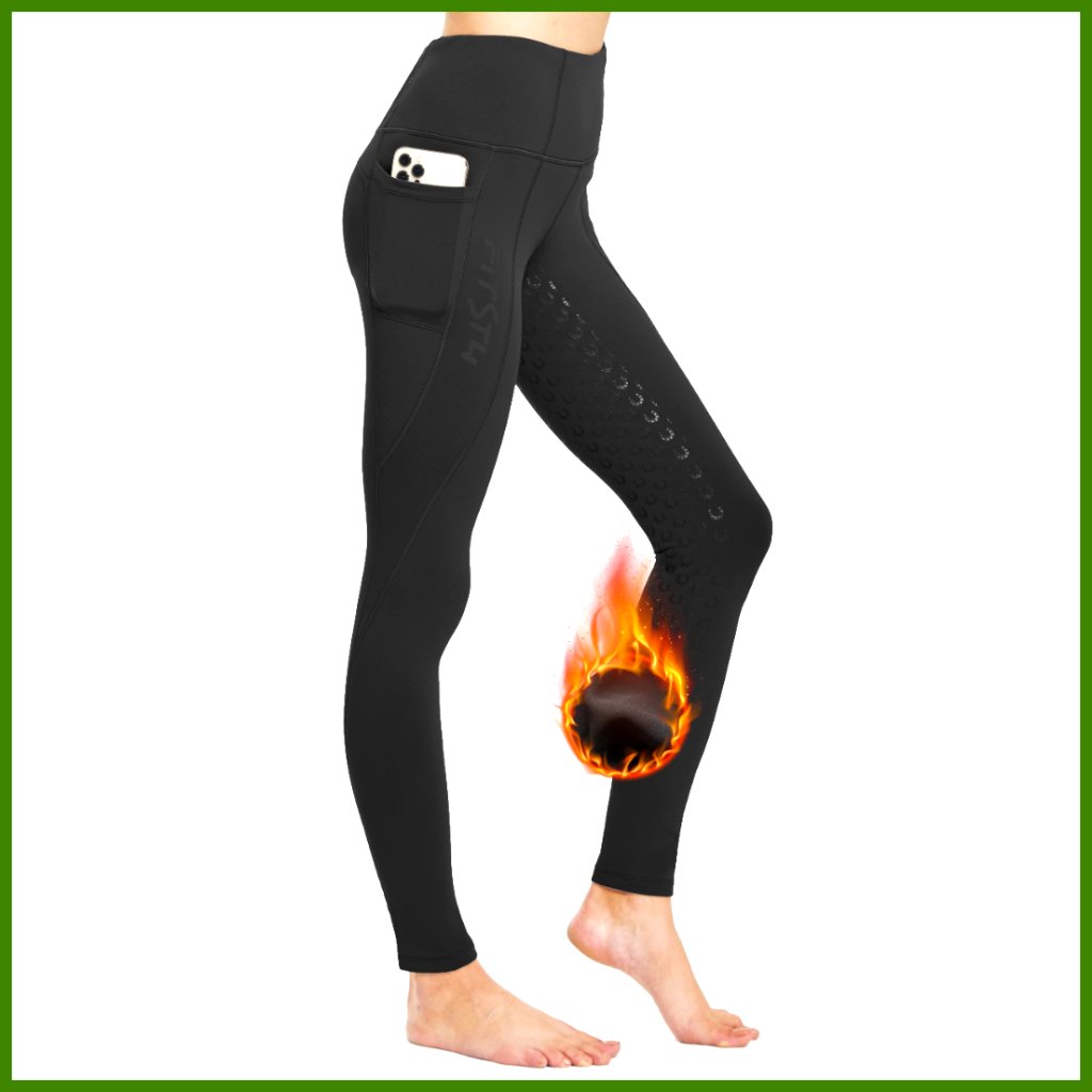 Fleece Lined Full Seat Silicone Riding Breeches Equestrian Pants